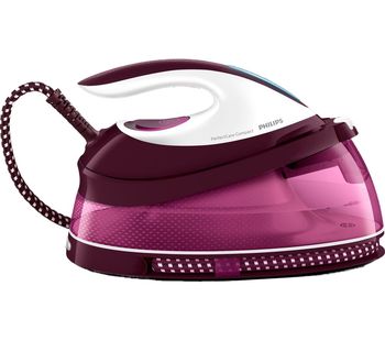 PHILIPS PerfectCare Compact GC7808/40 Steam Generator Iron - Dark Red, Red