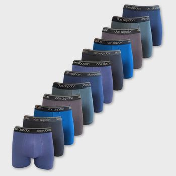 DON ALGODÓN | Pack de 12 Boxers para Hombre | 6 Colores | Suaves y Transpirables | 95% Algodón