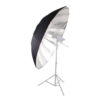 Bresser SM-9 Paraguas Reflector Gigante Plata/Negro 180cm