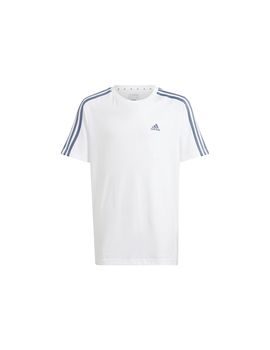 Camiseta adidas essentials 3 bandas niña blanco