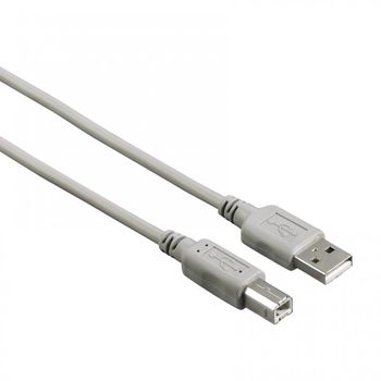 Hama Cable USB-A 2.0 a USB-B Macho/Macho 1.5m Gris