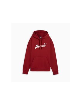 Sudadera puma essentials+ script mujer caucho rojo/blanco intenso