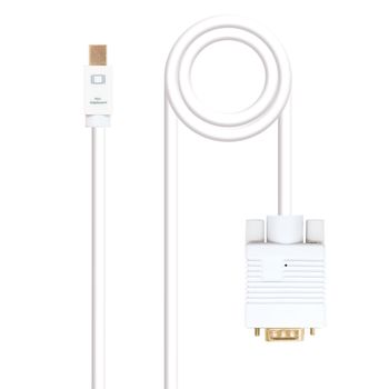 Cable Nanocable Conversor Mini Dp A Vga Mini Dp/M - Vga/M Blanco 3.0 M