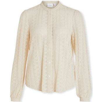 Vila Blusa Noos Chikka Lace Shirt L/S - Birch para mujer