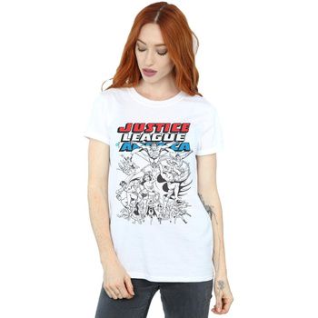 Dc Comics Camiseta manga larga Justice League para mujer