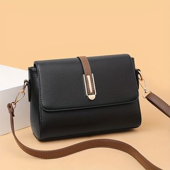 Bolso de hombro de moda vegano, bolso de hombro de cuero sintético de moda, bolso de mano y cartera casual para mujer