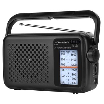 Sunstech RPS760 Radio Analógica Negra