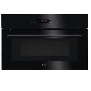 Microondas Integrable - AEG KMK721880B, 45 cm, 42 litros, Cristal Negro