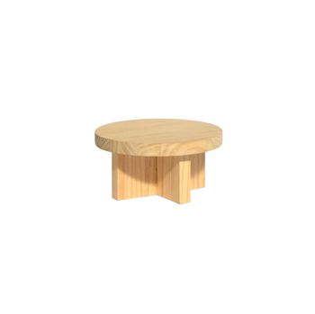 Taburete pequeño de madera maciza natural 15 cm sin barnizar