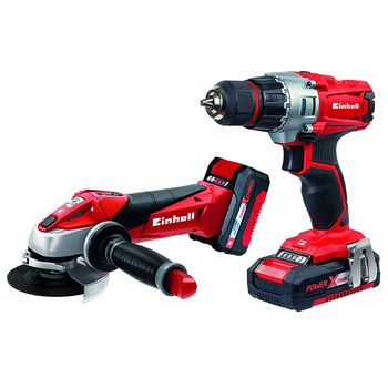 Einhell TE-TK 18 Li Kit Taladro TE-CD 18/2 Li + Amoladora TE-AG 18 Li