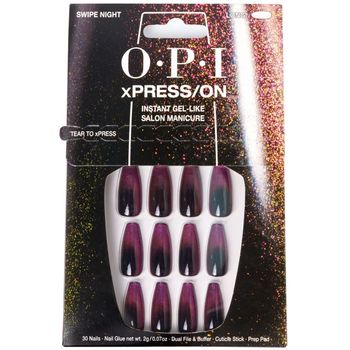 OPI xPRESS/ON - Swipe Night - OPI - Uñas artificiales adhesivas. Negro a magenta (efecto 