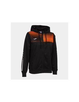 Chaqueta con capucha joma eco super nova mujer/niña negro naranja