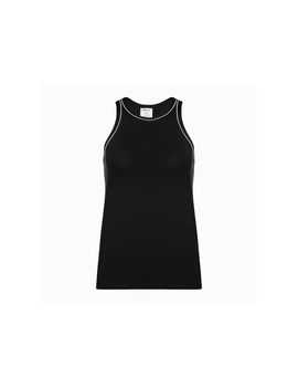 Camiseta de pádel wilson team tank negro mujer