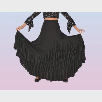 Falda profesional flamenca con 5 volantes