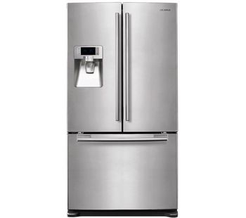 SAMSUNG American-Style Fridge Freezer Silver RFG23UERS, Silver