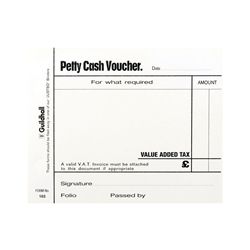 Exacompta Guildhall Petty Cash Pad 100 Leaves 127x102mm White (5 Pack)