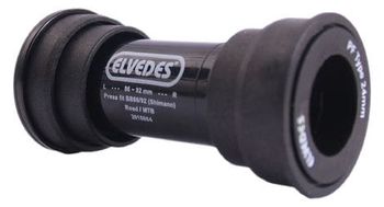 Eje de pedalier elvedes press fit bb86   92 24mm shimano negro