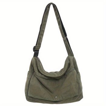 Bolso Cruzado De Estilo Vintage Y2K En 4 Colores, Resistente Lienzo De Gran Capacidad Y Moda, Ideal Para La Escuela, Negocios, Actividades Al Aire Libre Y Como Regalo