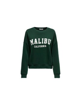 Sudadera only onl life l/s crew o.size state mujer verde/pine gro