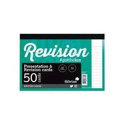 Silvine 50 Revision Notecard Pad Lined White (Pack of 1000) CR50