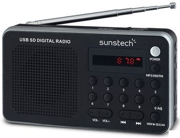 Radio Portátil - Sunstech RPDS32, Plata