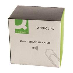 Q-Connect Paperclips Giant No Tear 50mm (Pack of 1000) Ref KF01318Q