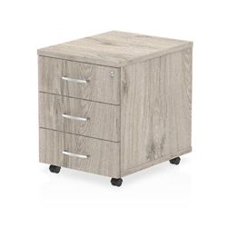 Impulse 3 Drawer Mobile Pedestal Grey Oak