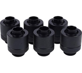 Icicle 13/10 mm Compression Fittings - Black, Black