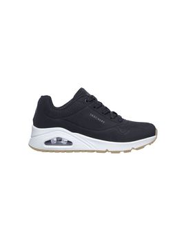 Zapatillas skechers uno - stand on air mujer black durabuck/ mesh