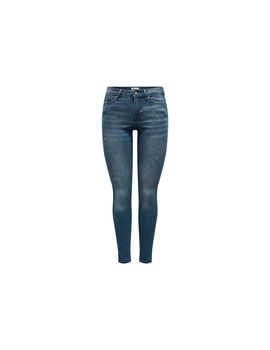 Pantalón only wauw mid bj777 blue black denim mujer