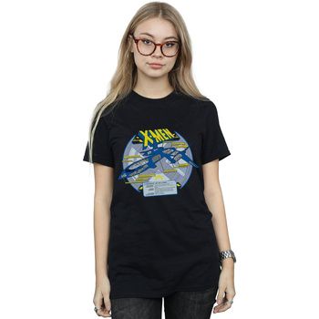 Marvel Camiseta manga larga X-Men X-Jet Breakdown para mujer