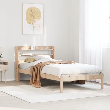 vidaXL Estructura de cama sin colchón madera maciza de pino 90x190 cm