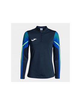 Sudadera de running joma elite xi mujer marino verde fluor