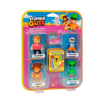 Stumble Guys Pack 5 Figuras Green Alien 6cm