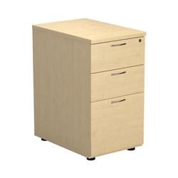 Mezzo Desk High 3 Drawer Pedestal - 600 Deep - Maple - TESDHP3MA