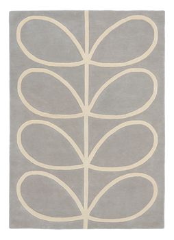 Alfombra de lana orla kiely hojas gris 200 x 280cm