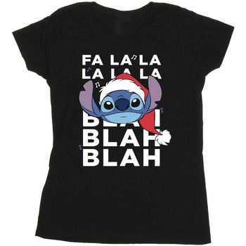 Disney Camiseta manga larga Blah Blah Blah para mujer