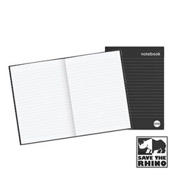 RHINO A5 Hardback Notebook Casebound 192 Pages 8mm Lined