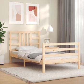 vidaXL Estructura de cama sin colchón madera maciza de pino 100x200 cm