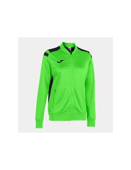 Chaqueta de futbol joma championship vi mujer verde flúor negro