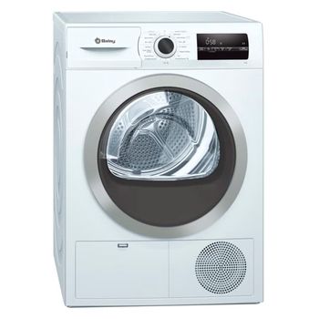 Secadora Condensación - Balay 3SB581B, Bomba de Calor, 8 Kg, Blanco