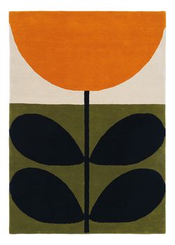 Alfombra de lana orla kiely hojas sol 160 x 230cm