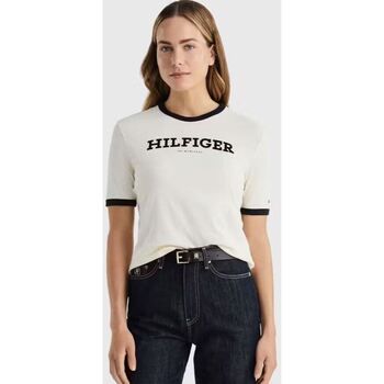 Tommy Hilfiger Camiseta CAMISETA MONOTYPE FLOCK MUJER para mujer