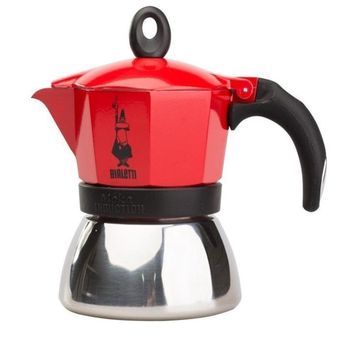 Bialetti Moka Induction Cafetera Italiana 0,24 L Rojo/Plata