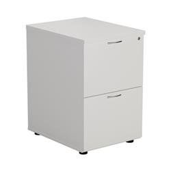 Mezzo 2 Drawer Filing Cabinet - White - TES2FCWH