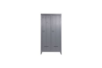 Armario de 2 puertas en madera gris