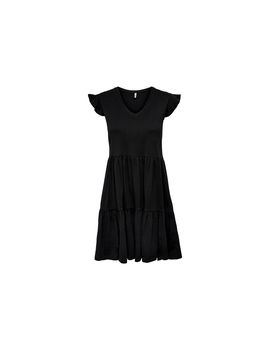 Vestido only onlmay sleev fril black mujer