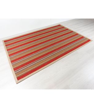 Alfombra de Sisal Mahon Rojo 200x300 - Cenefa de Yute