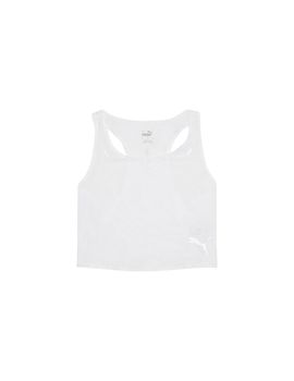 Top de running puma run ultraspun crop mujer blanco