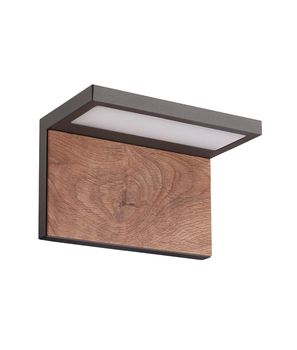 Aplique gris oscuro y madera RUKA LED